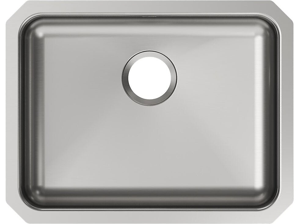 Elkay Lustertone Classic Single-Bowl Undermount Sink, 18.25" x 23.5" x 5.38", Stainless Steel, Lustrous Satin (ELUHAD211555)
