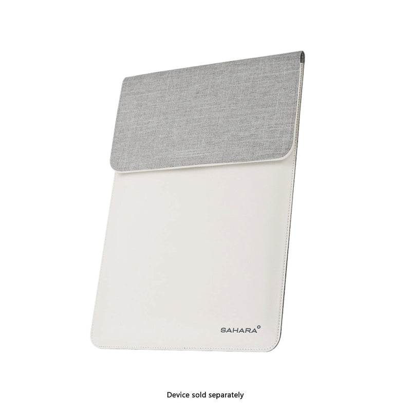 SaharaCase 14" Leather Laptop Sleeve with Wireless Charging, Cream, (LT00078)