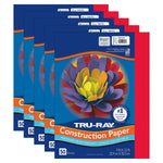 Tru-Ray 9" x 12" Construction Paper, Red, 50 Sheets/Pack, 5 Packs/Bundle (PAC103431-5)