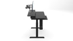 VersaDesk PowerLift Split-Level 48"W Electric Rectangular Adjustable Standing Desk, Black (PL2SD4830-BB)