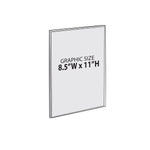 Azar Sign Holder, 8.5" x 11", Vertical, Wall Mounted, Clear, Acrylic, 10/Pack (122021)