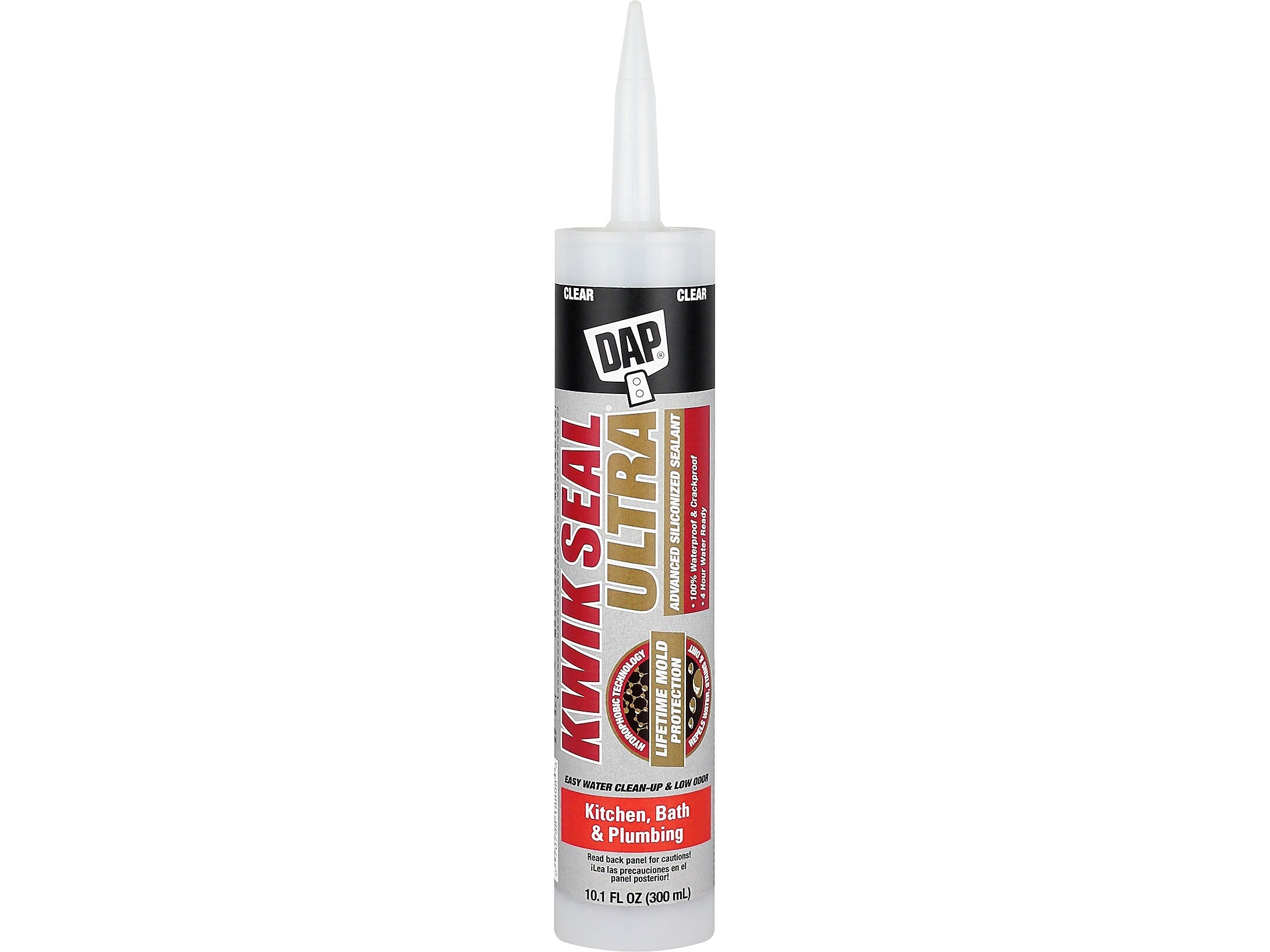 Dap KWIK SEAL ULTRA Advanced Siliconized Sealant, 10.1 Fl. Oz., Clear, 12/Pack (7079818898)