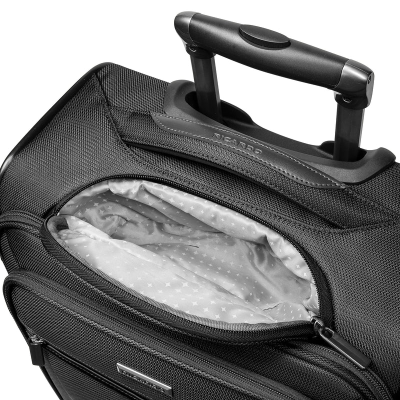 Ricardo Beverly Hills Avalon 22.5" Carry-On  Suitcase, 8-Wheeled Spinner, Black (135-20-001-4WB)