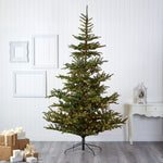 Nearly Natural 9-ft Layered Washington Spruce Artificial Christmas Tree with 750 Clear LED Lights (T1885)