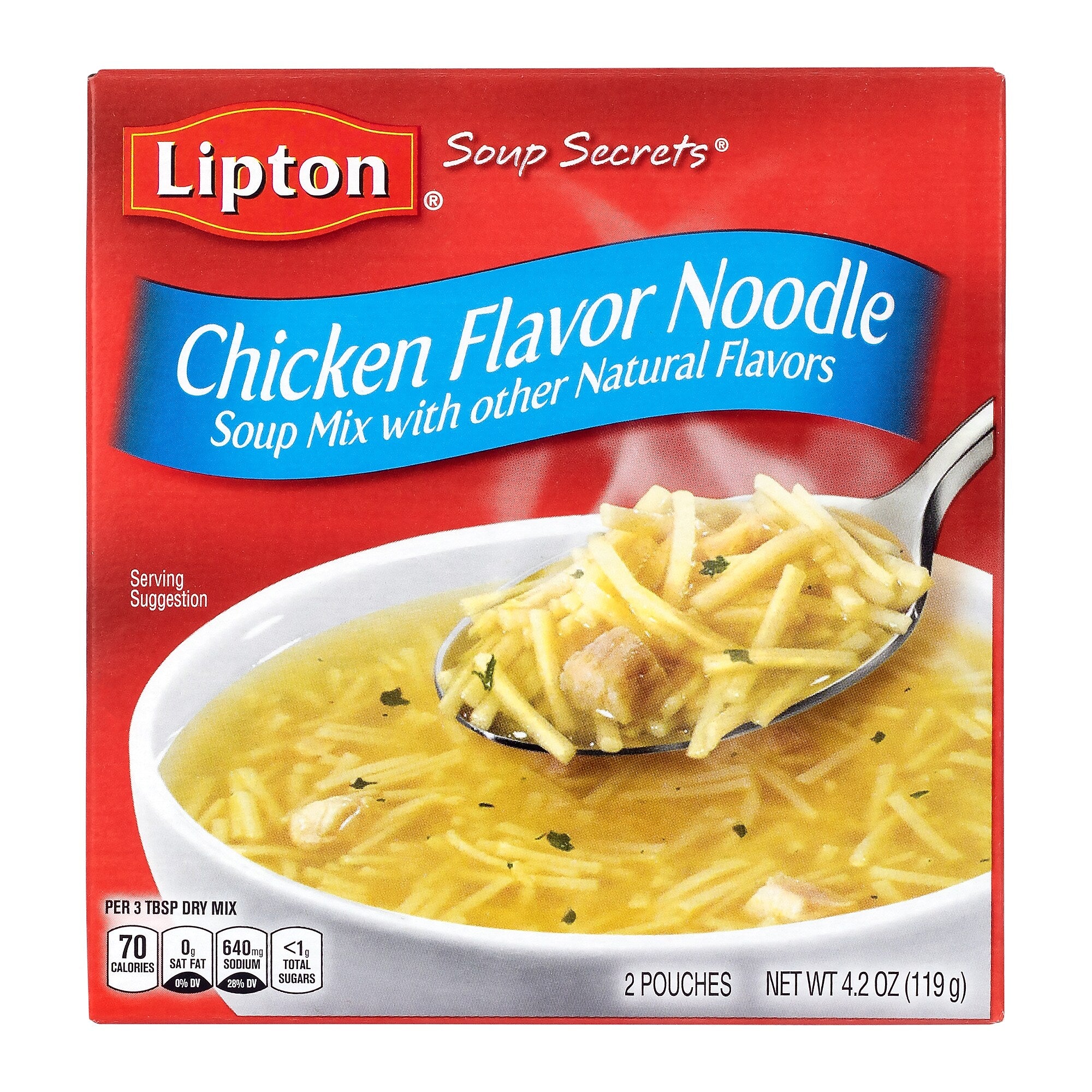 Lipton Savoury Chicken Noodle Soup, 4.2 oz, 24/Pack (307-00422)