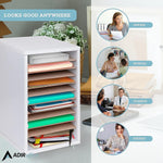 AdirOffice 11-Compartment Literature Organizer, 10.75" x 16.2", White (500-11-WHI)