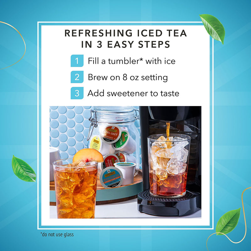Twinings Brew Over Ice Peach Iced Black Tea, Keurig® K-Cup® Pods, 24/Box (F17280)