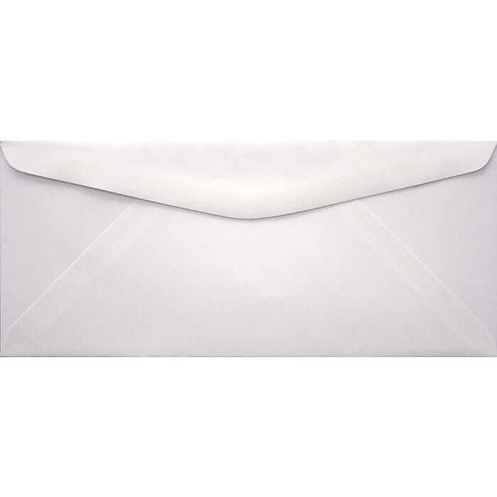 JAM Paper Booklet Envelope 3 7/8" x 8 7/8", White Linen, 50/Pack (4855-WLI-50)