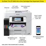 Epson EcoTank Pro ET-5850 Wireless Color All-In-One Supertank Inkjet Printer, Best for Office (9472509)