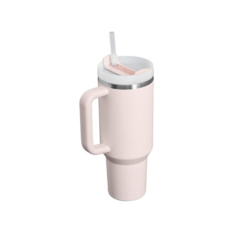 Stanley Quencher H2.0 Flowstate Stainless Steel Double Wall Insulated Tumbler, 40 oz., Rose Quartz (10-12552-002)
