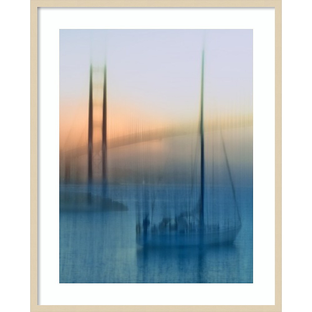 Amanti Art Sailboats on the Bay by Jerry Berry Wood Framed Wall Art Print, 33" x 41" (A42676855608)