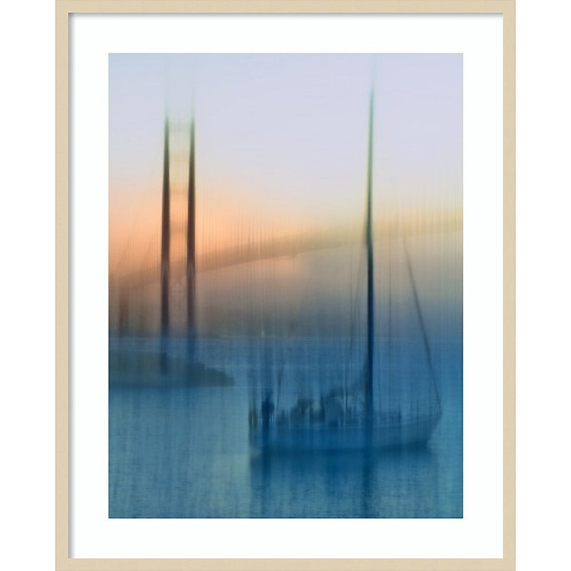 Amanti Art Sailboats on the Bay by Jerry Berry Wood Framed Wall Art Print, 33" x 41" (A42676855608)
