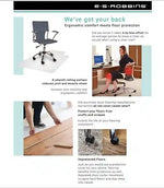 ES Robbins Floor+Mate Carpet & Hard Floor Chair Mat, 46" x 48", Designed for Medium-Pile Carpet, Clear (ESR121442)