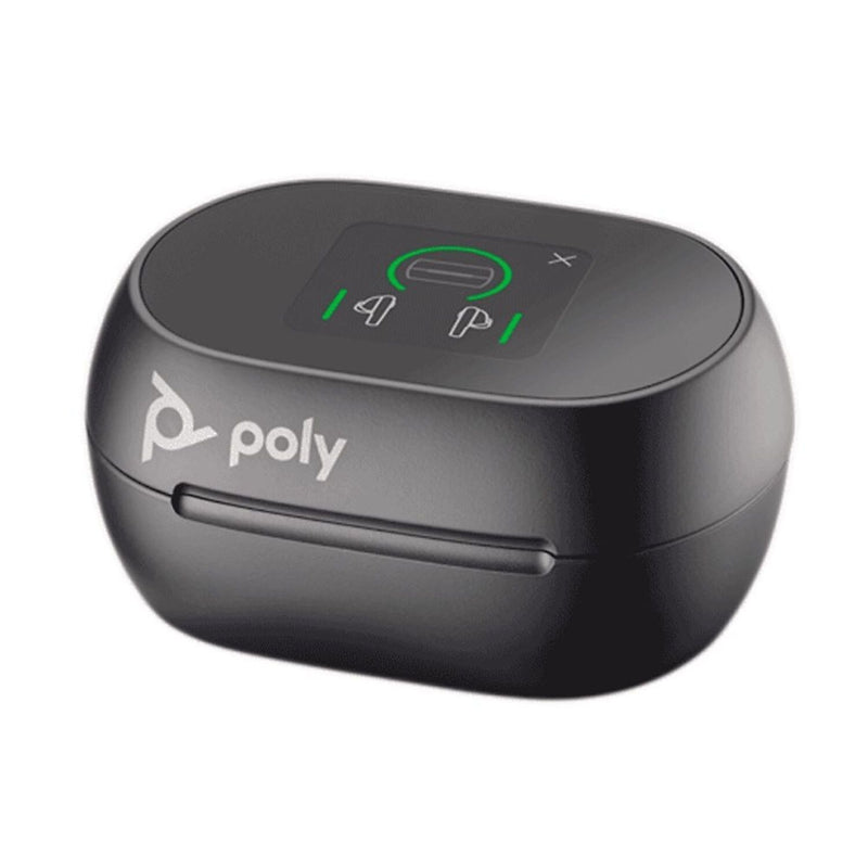 Poly Voyager Free 60+ UC Wireless Noise Cancelling Bluetooth Earbuds, USB-C, MS Certified, Carbon Black (7Y8G4AA)