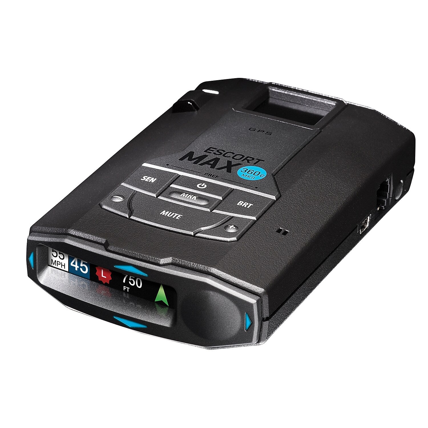 ESCORT MAX 360c MKII Color OLED Laser Radar Detector with 360° Awareness and Dual-Band Wi-Fi, Black (0100037-3)