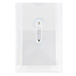 JAM Paper Premium Plastic Filing Envelope with Button & String Closure, 4 1/4" x 6 1/4", Clear, 3/Pack (473B1CLX3)