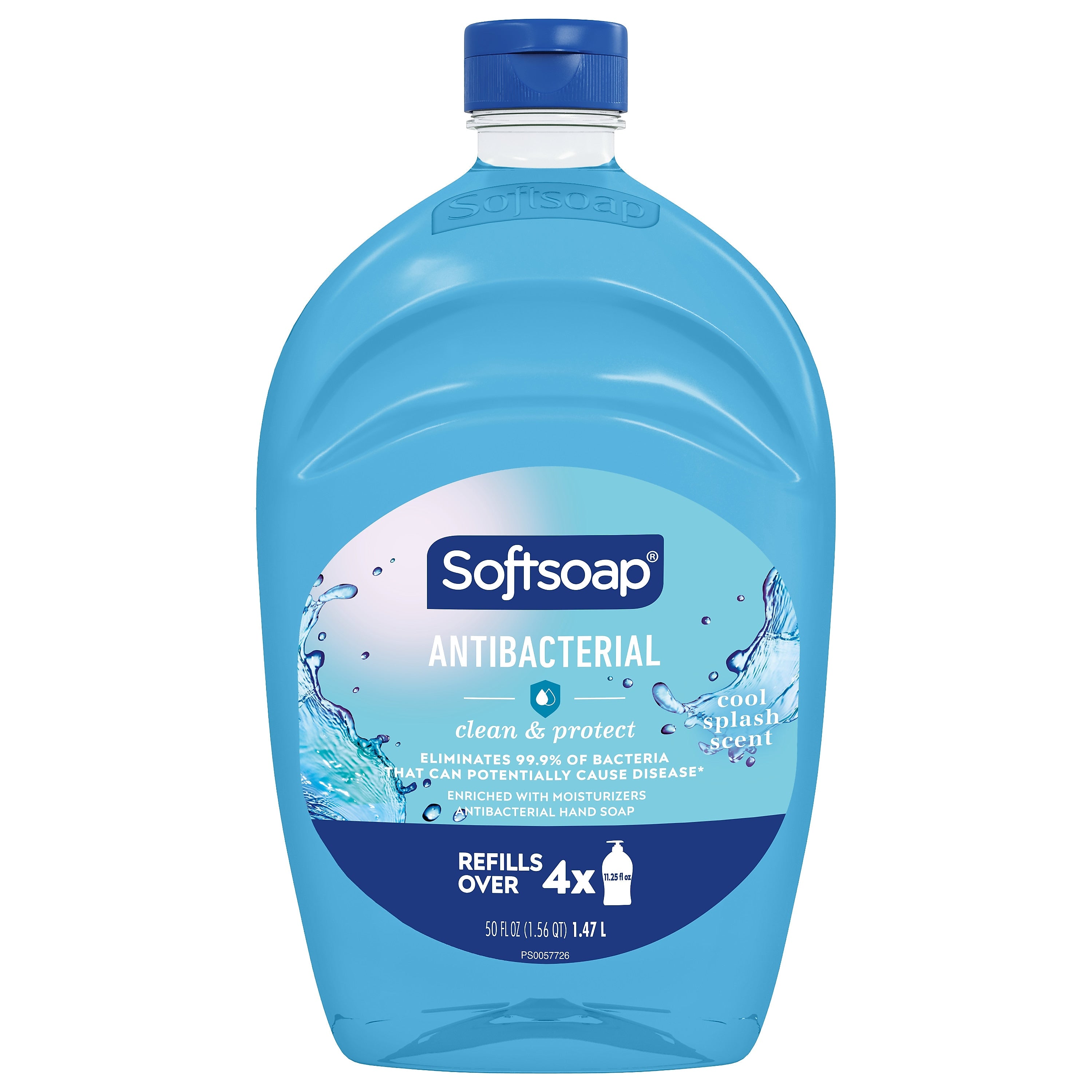 Softsoap Antibacterial Liquid Hand Soap Refill, Cool Splash Scent, 50 Fl. Oz. (61031016EA)