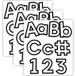 Carson Dellosa 4" Combo Pack EZ Letters and Numbers, White/Black, 219/Pack, 3 Packs/Bundle (CD-130100-3)