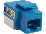 4XEM Cable Cat5e Keystone Jack, Blue, 10/Pack (4XKJC5EBL10PK)