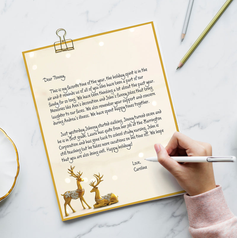 Great Papers! Holiday Stationery Letterhead Reindeer, Multicolor, 50 sheets (2024037)