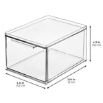 iDESIGN Stackable Storage Drawer, Plastic, Clear, 4/Pack (29203M4)