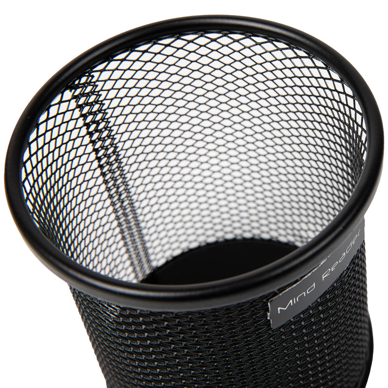 Mind Reader Metal Pen and Accessory Holder Desk Organizer, Black, 3-Pieces (CLIPMESH3-BLK)