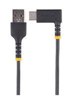 StarTech USB-A to USB-C Charging Cable Right Angle, 1ft, Black (R2ACR-30C-USB-CABLE)