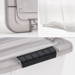 Iris 32 Quart Storage Bin with Latching Lid, Plastic, Clear, 5/Pack (500145)