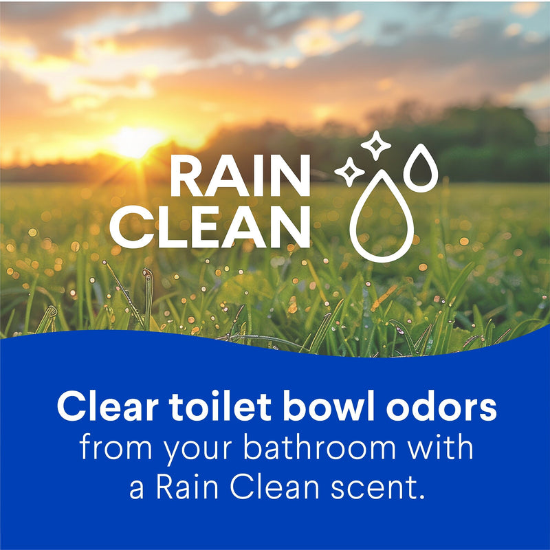 Clorox Disinfecting Toilet Bowl Cleaner with Bleach, Rain Clean Scent, 24 Oz., 2/Pack (00273)