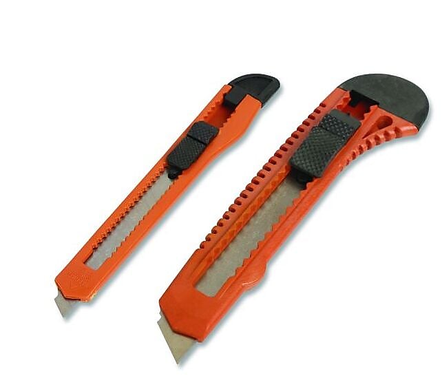 Great Neck Snap-Off Utility Knife Set, 9 mm Knife, 18 mm Knife, Orange/Black (GNS2SBK)