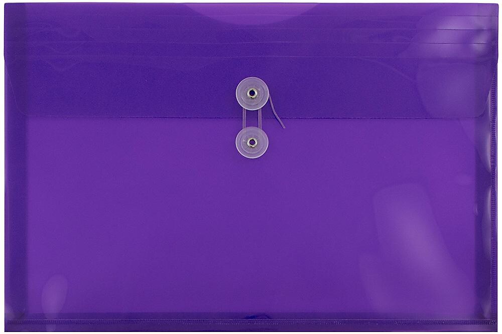 JAM Paper Premium Plastic Document File, 1 Pocket, Legal, Purple, 3/Pack (219B1pux3)
