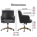 Finch Belmont Ergonomic Leather Swivel Executive Chair, Charcoal (CHR10061C)