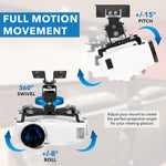 Mount-It! Universal Wall or Ceiling Projector Mount, 44 lb. Load Capacity, Black (MI-604)