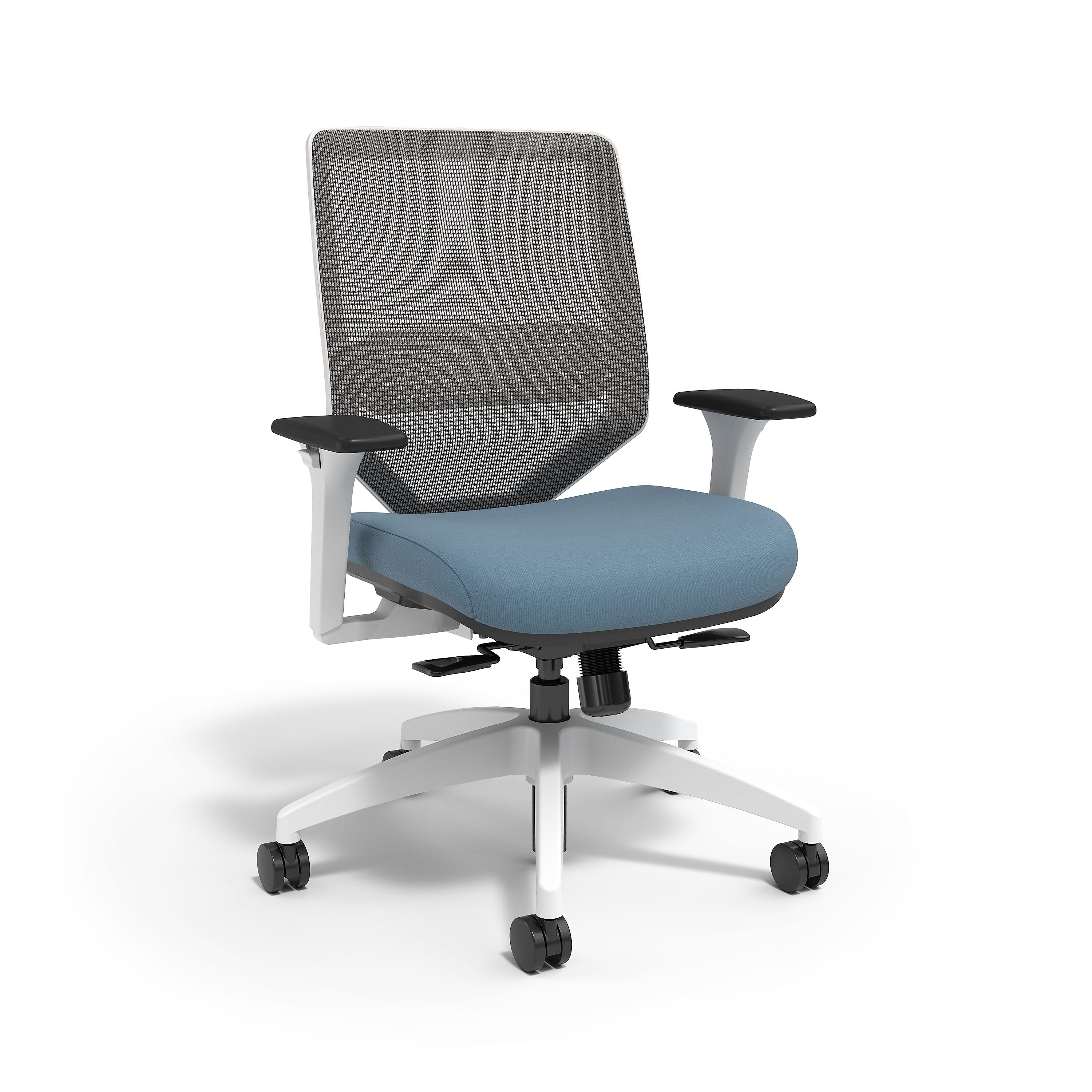 Union & Scale™ Lewis Ergonomic Mesh Swivel Computer and Desk Chair, Carolina (UN55656-CC)