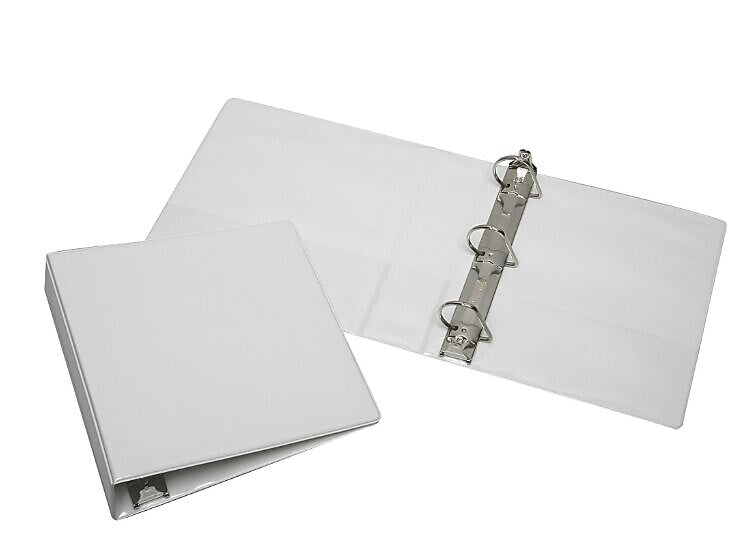 AbilityOne 2" 3-Ring View Binders, D-Ring, White (NSN3848788)