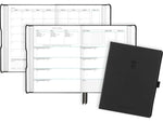 AT-A-GLANCE Foundation 5.5" x 8.5" Weekly & Monthly Planner, Faux Leather Cover, Black (FD-200-05)