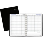 2026 AT-A-GLANCE DayMinder 8" x 11" 4-Person Daily Appointment Book, Faux Leather Cover, Black (G560-00-26)