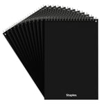 Staples Steno Pad, 6" x 9", Gregg Ruled, White, 80 Sheets/Pad, Dozen (ST57354/TR57354)