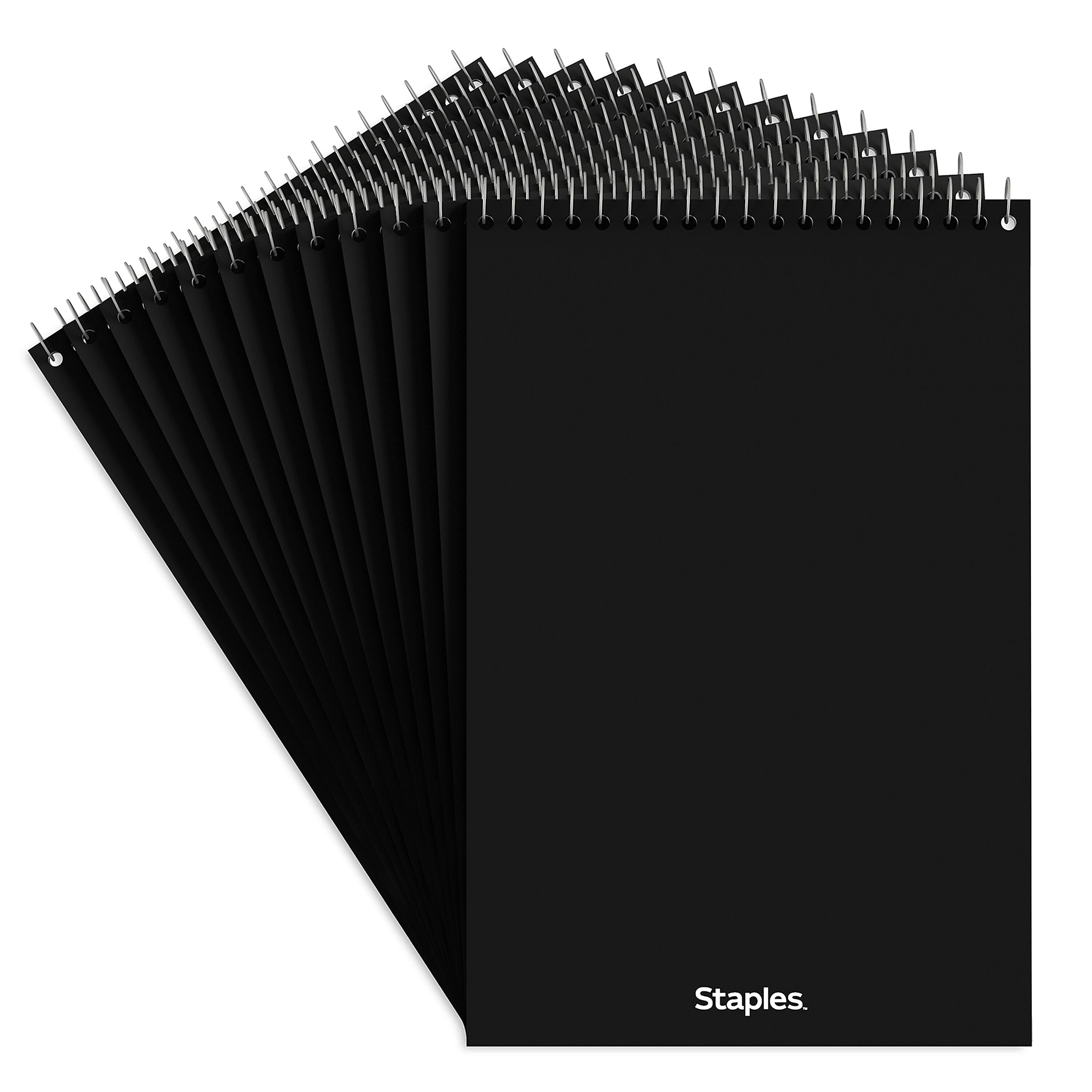 Staples Steno Pad, 6" x 9", Gregg Ruled, White, 80 Sheets/Pad, Dozen (ST57354/TR57354)