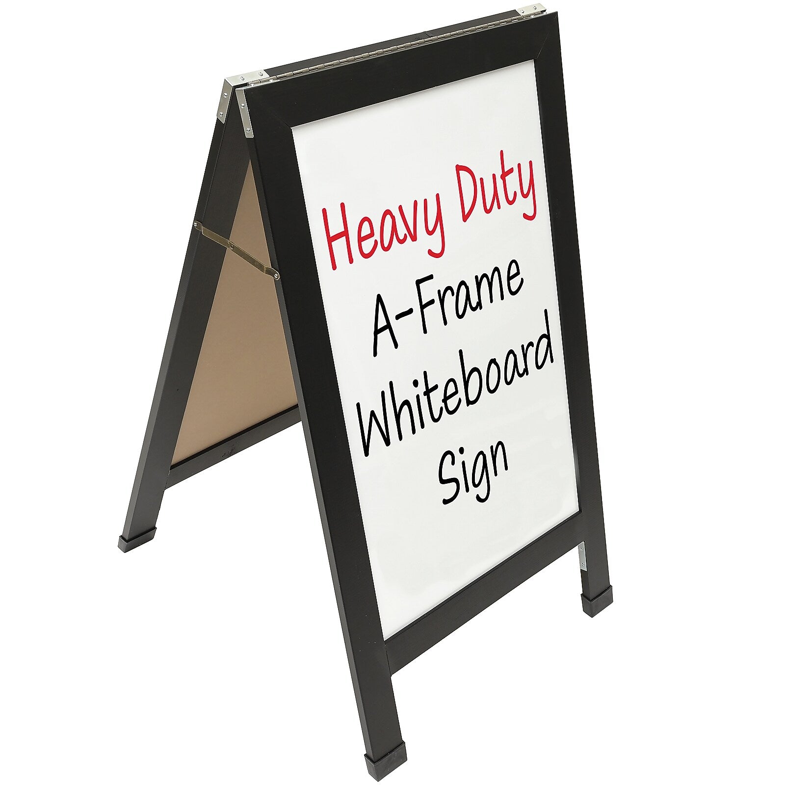 Excello Global Products Indestructible A-Frame Whiteboard, 40" x 22", Black (EGP-HD-0538-BK)