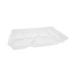 Pactiv 6-Compartment School Lunch Trays, Foam, White, 500/Carton (0TH10601SGBX)
