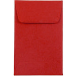 JAM Paper #1 Coin Envelopes, 2 1/4" x 3 1/2", Ruby Red, 25/Pack (900967818)