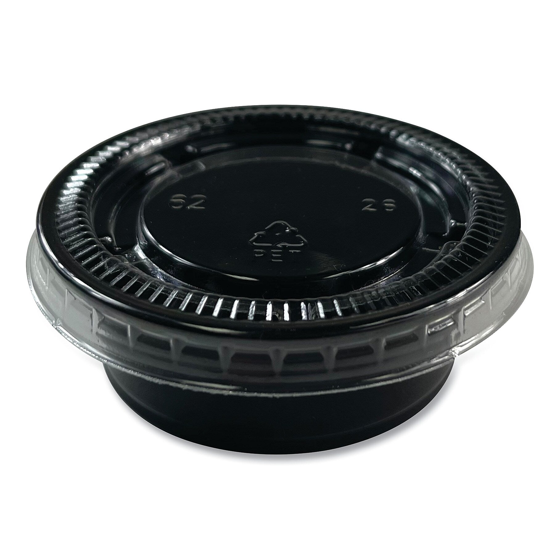 Boardwalk Souffle/Portion Cups, 1.5 oz, Polypropylene, Black, 2,500/Carton