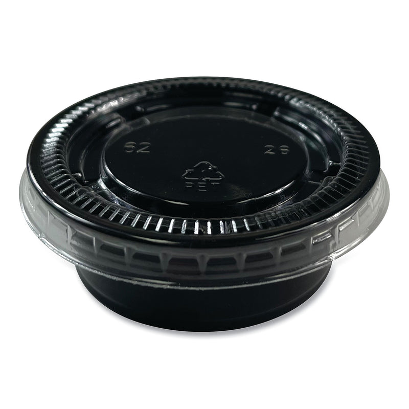 Boardwalk Souffle/Portion Cups, 1.5 oz, Polypropylene, Black, 2,500/Carton