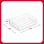 TRU RED™ Side Load Stackable Plastic Letter Tray, Clear, 6/Pack (TR61976)