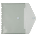 JAM Paper Plastic Binder Pocket, Gray, 3/Pack (235738956AX3)