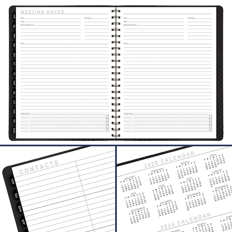 2026 AT-A-GLANCE Contemporary 8.25" x 11" Weekly & Monthly Planner, Faux Leather Cover, Charcoal (70-950X-45-26)