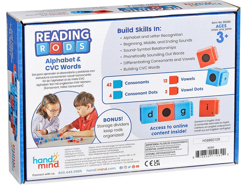 hand2mind Reading Rods Alphabet & CVC Words (95393)