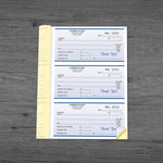 Receipt Book, 2 part, 252 sets per book Detached Size: 2-7/8" x 6" , Qty 4