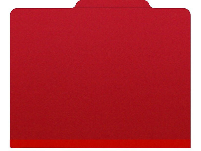 Medical Arts Press Pressboard Classification Folder, 1 Divider, 2" Expansion, Letter Size, Deep Red, 10/Box (DV-T42-14-3DRD)